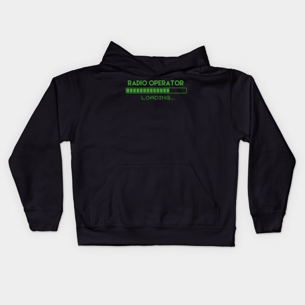 Radio Operator Loading Kids Hoodie by Grove Designs